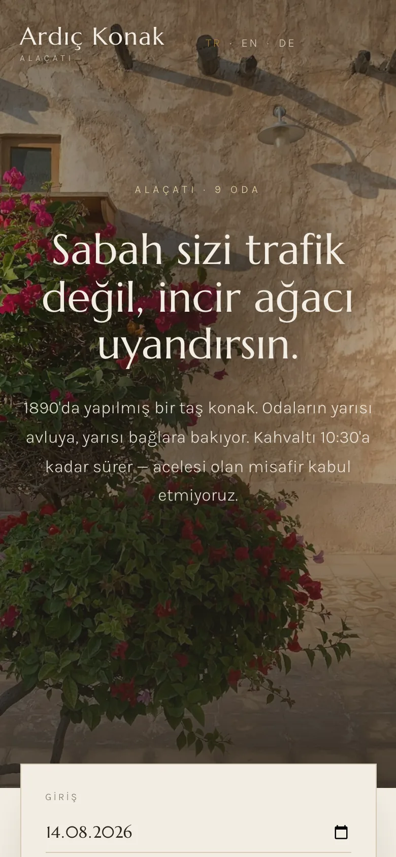 Ardıç Konak site on mobile